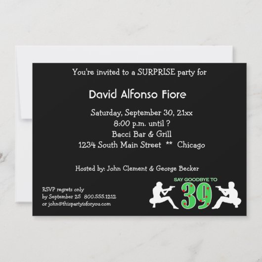 Invitation Célébration d'anniversaire de photo de style de (Dos)