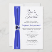 Invitation Célébration d'anniversaire de septembre - Saphir b (Devant)