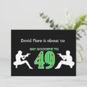 Invitation Célébration d'anniversaire de style de Mafia (Debout devant)