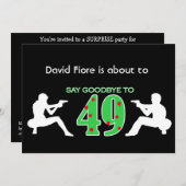 Invitation Célébration d'anniversaire de style de Mafia (Devant / Derrière)
