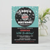 Invitation Célébration d'anniversaire des années 1980 (Debout devant)