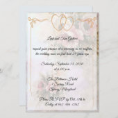 Invitation Célébration d'anniversaire Double Cœur (Devant / Derrière)