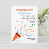 Invitation Célébration d'anniversaire d'une année bissextile (Debout devant)