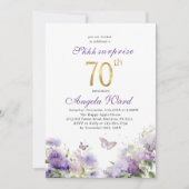 Invitation Célébration d'anniversaire élégante aquarelle fleu (Devant)