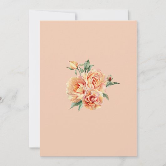 Invitation Célébration d'anniversaire élégante aquarelle flor (Dos)