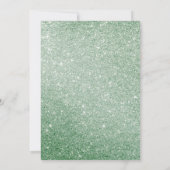 Invitation Célébration d'anniversaire élégante paillettes fl (Dos)