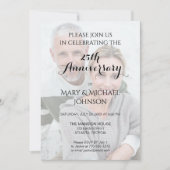 Invitation Célébration d'argent de 25e anniversaire avec phot (Devant)