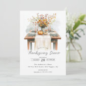 Invitation Célébration d'automne rustique Thanksgiving (Debout devant)