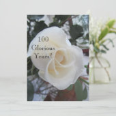 Invitation Célébration de 100 Glorious Years!-Anniversaire/Ro (Debout devant)