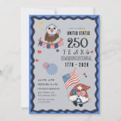 Invitation Célébration de 250 ans des États-Unis avec Gnome e (Devant)