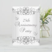Invitation Célébration de 25 ans d'anniversaire de mariage Cœ (Debout devant)