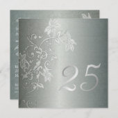 Invitation Célébration de 25 ans d'anniversaire de mariage en (Devant / Derrière)