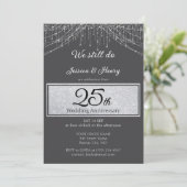 Invitation Célébration de 25 ans de mariage avec des cordes a (Debout devant)