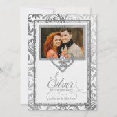 Invitation Célébration de 25 ans de mariage avec photo person (Devant)