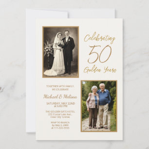 Invitation Célébration de 50 ans d'anniversaire de mariage en