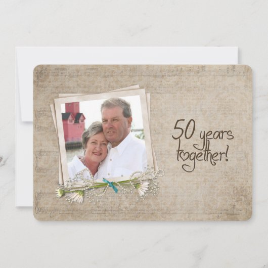 Invitation Célébration de 50 ans de mariage (Devant)