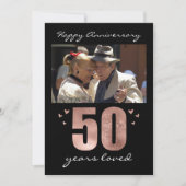 Invitation Célébration de 50 ans de mariage avec une seule ph (Devant)