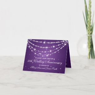 Invitation Célébration de 50 ans de mariage Chaîne scintillan