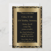 Invitation Célébration de 50 ans de mariage, modèle de design (Dos)