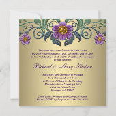 Invitation Célébration de 50 ans de mariage Purple Petunia Go (Dos)