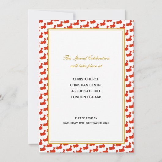 Invitation Célébration de 50 ans d'Écriture Chrétienne Person (Dos)