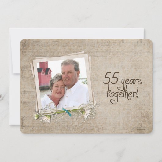 Invitation Célébration de 55 ans de mariage (Devant)