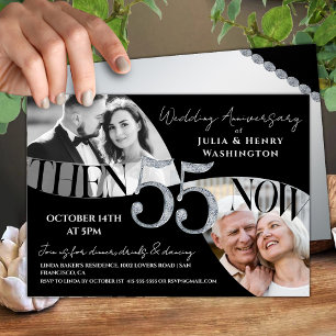 Invitation Célébration de 55 ans de mariage Moderne et Élégan