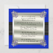 Invitation Célébration de 5 ans de mariage Elegant Diamonds S (Dos)