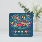 Invitation Célébration de 60 ans de mariage Art folklorique (Debout devant)