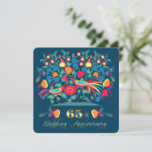 Invitation Célébration de 65 ans de mariage Art populaire (Debout devant)