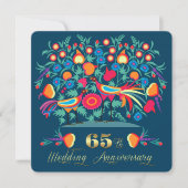Invitation Célébration de 65 ans de mariage Art populaire (Devant)