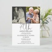 Invitation Célébration de 70 ans de mariage alors et maintena (Debout devant)