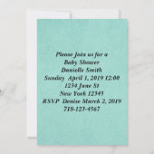 Invitation Célébration de Baby Shower (Dos)