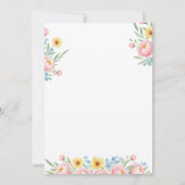 Invitation Célébration de Baby Shower pour petite fille giraf (Dos)