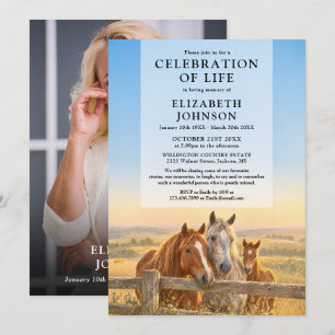 Invitation Célébration de beaux chevaux Photo de vie