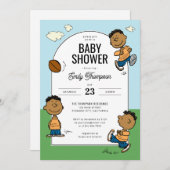 Invitation Célébration de bébé Franklin | Garçons Peanuts (Devant / Derrière)