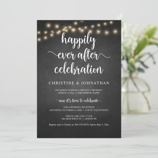 Invitation Célébration de bonheur éternel, Élite rustique I (Debout devant)