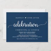 Invitation Célébration de bonheur éternel, Elopé Navy Blue I (Devant)