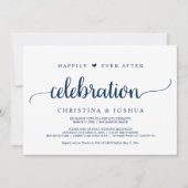 Invitation Célébration de bonheur éternel, mariage discret bl (Devant)