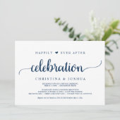 Invitation Célébration de bonheur éternel, mariage discret bl (Debout devant)