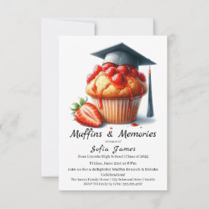 Invitation Célébration de brunch avec Cupcake de remise de di