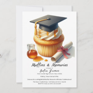 Invitation Célébration de brunch avec Cupcake de remise de di