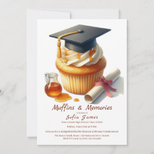 Invitation Célébration de brunch avec Cupcake de remise de di