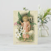 Invitation Célébration de brunch de Pâques de printemps relig (Debout devant)