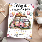 Invitation Célébration de campeur cosy