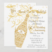 Invitation Célébration de Champagne 50 Années d'Or (Devant / Derrière)