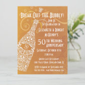 Invitation Célébration de Champagne 50 Années Dorées (Debout devant)