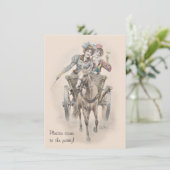 Invitation Célébration de cheval et de chariot pour enterreme (Debout devant)