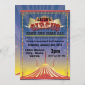 Invitation Célébration de cirque (Devant / Derrière)