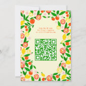 Invitation Célébration de Citrus CODE QR PERSONNALISÉ ÉTÉ MAR (Dos)